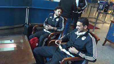 وصول بعثة المنتخب الوطني لمطار القاهرة بعد الفوز على الكونغو