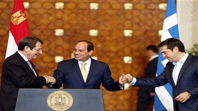 رؤساء مصر واليونان وقبرص يؤكدون على ترسيخ التعاون المشترك