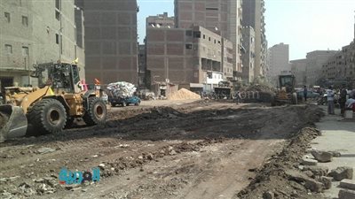 بالصور.. تطوير وتجريد شارع المصرف ببولاق الدكرور 