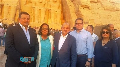 وزير السياحة يشهد ظاهرة تعامد الشمس على معبد أبوسمبل 