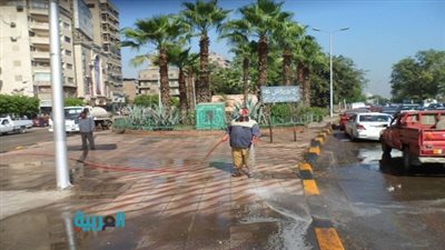 بالصور.. رفع كفاءة شارع البحر الأعظم بالجيزة 