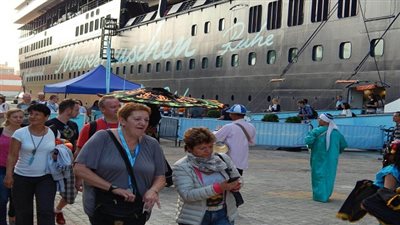 وصول 2048 سائحًا لميناء الإسكندرية على الباخرة 