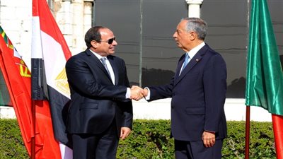 السيسي فى لشبونة.. استقبال رسمي يعقبه مباحثات مع قادة البرتغال.. 
