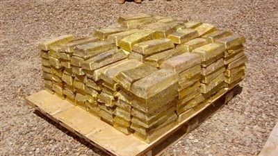 قرية البضائع تستقبل 269 كيلو ذهب خام من منجم السكري