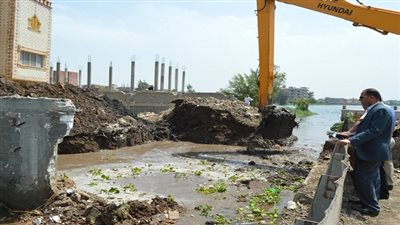 إزالة 15 حالة تعدٍّ على النيل بدمياط خلال يومين