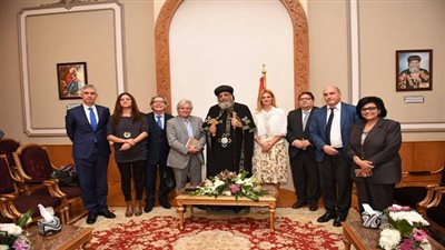 البابا تواضروس يستقبل وفد البرلمان الأوروبى
