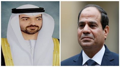 ولي عهد ابو ظبي يعزى السيسي فى وفاة والد قرينته 