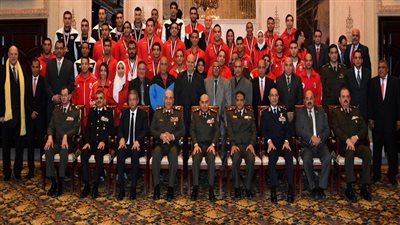 بالصور.. الفريق أول صدقي صبحي يكرم الابطال الاوليمبيين للقوات المسلحة