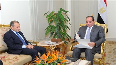 السيسي يستقبل وزير خارجية لبنان، ويتسلم رسالة من الرئيس اللبناني ميشل عون