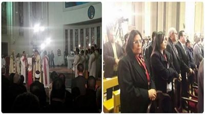 مني جاب الله تشارك  في احتفالات الكنيسة الكاثوليكية بعيد الميلاد المجيد