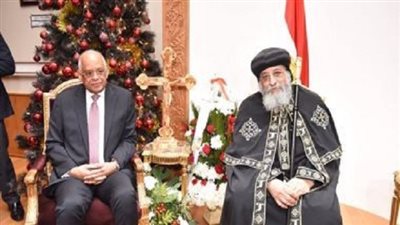 رئيس البرلمان ووفد نيابى يصلون الكاتدرائية لتهنئة البابا بعيد الميلاد