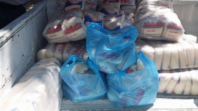 ضبط 350 كيلو سكر تموينى مجهول المصدر بدار السلام