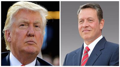 العاهل الأردني أول زعيم عربي يلتقي الرئيس الأمريكي رسميًا