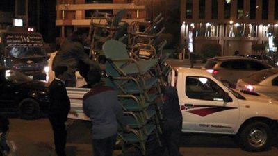 حملة لإزالة إشغالات الكافيهات بالعجوزة