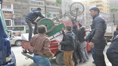 رفع 1290 حالة إشغال طريق في الجيزة