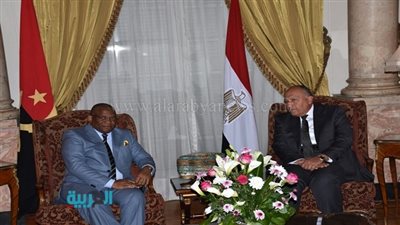 سامح شكري يستقبل وزير خارجية أنجولا