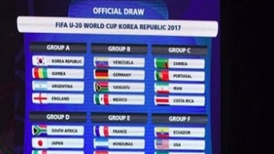 نتائج قرعة مونديال الشباب بكوريا الجنوبية