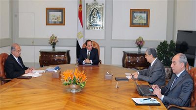 السيسي يجتمع مع رئيس مجلس الوزراء ووزير الكهرباء والطاقة المتجددة