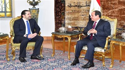 السيسي يستقبل سعد الحريري رئيس وزراء لبنان