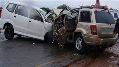 إصابة 6 أشخاص في تصادم 4 سيارات بمحور المشير طنطاوي