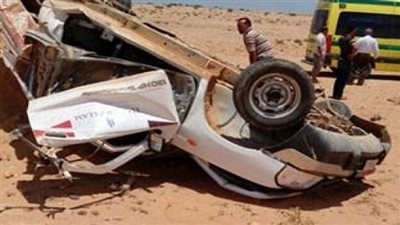 إصابة ٣ أشخاص في حادث طريق بأكتوبر