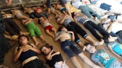 التليفزيون الروسي يعرض الهجوم الكيماوي في سوريا بدون ضحايا