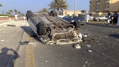 مصرع 4 بينهم طفلان وإصابة أربعة في انقلاب سيارة بالمنيا