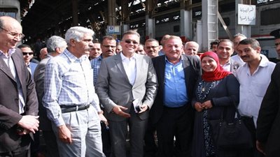وزير النقل يشهد احتفال السكك الحديدية بعيد العمال