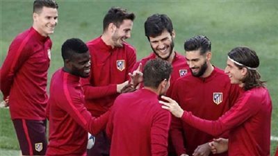أتلتيكو مدريد يختتم تدريباته استعدادا للريال في دوري الأبطال
