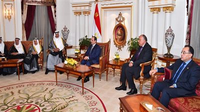 السيسي يبحث تعزيز التعاون مع رئيس وزراء الكويت