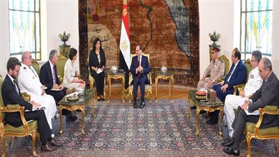 السيسي يستقبل وزيرة القوات المسلحة الفرنسية