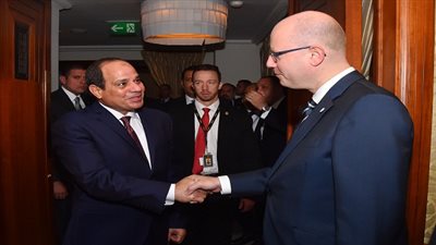 الرئيس السيسي يستقبل رئيس الوزراء التشيكى