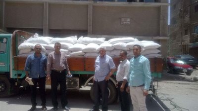 تموين الفيوم : ضبط ٨ طن سكر تموينى مدعم قبل تهريبه للسوق السوداء 