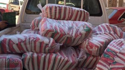 ضبط 36 الف كجم سكر تموينى قبل بيعه فى السوق السوداء بالجيزة