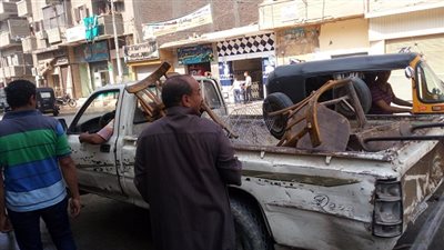 أمن الإسماعيلية ينظم حملة مكبرة لإزالة الإشغالات بمنطقة نمرة 6