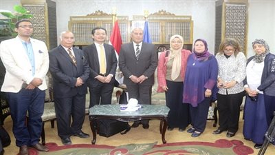 محافظ السويس يستقبل وفد منظمة الجايكا اليابانية ويطالب بتطبيق معايير الجودة علي المستشفيات العامة