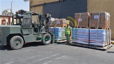 استمرار تدفق الجسر الجوي لنقل المساعدات المصرية لجنوب السودان