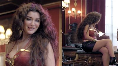 شاهد| غادة عادل وطليقة عمرو دياب بـ