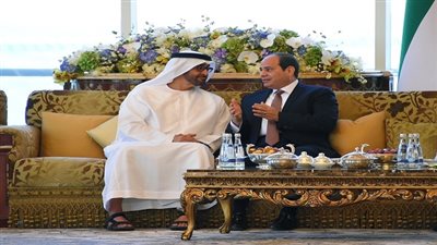 السيسي يحضر المجلس الأسبوعي للشيخ محمد بن زايد آل نهيان