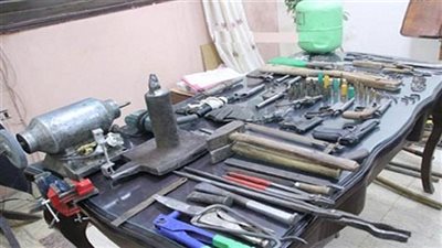 العثور على ورشة لتصنيع الأسلحة النارية بالدقهلية