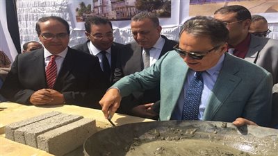 وزير الصحة يضع حجر الأساس لمعهد الكبد الجديد بحميات امبابة