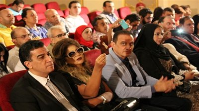 بالصور.. الهام شاهين وهالة سرحان ومحمد فودة وطارق علام يشاركون حسن راتب ومحمد صبحى الاحتفال باكاديمية سما سنبل  للفنون والثقافة والابداع 