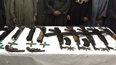 ضبط 16 بندقية آلية وخرطوش و2 رشاش جرينوف فى حملة مكبرة بقنا