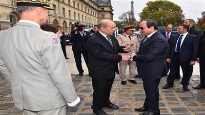 السيسي يعقد جلسة مباحثات مع الرئيس الفرنسى