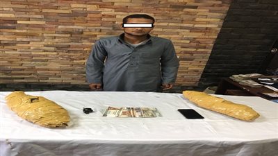 القبض على اعرابى بحوزته 8 كيلو بانجو بالزيتون 