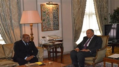 بالصور.. سامح شكري يستقبل وزير خارجية جزر القمر 