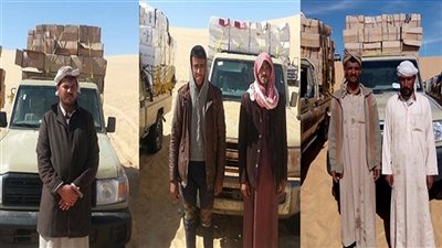 ضبط 14 سيارة دفع رباعي محملة بكميات من السجائر المسرطنة والاقراص المخدرة