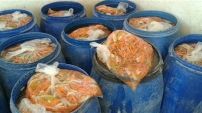 ضبط 40 طن مخللات 