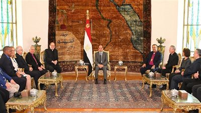 السيسي يستقبل وفداً من قيادات الطوائف الإنجيلية