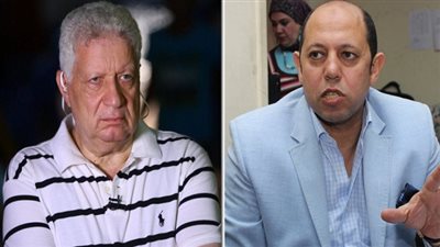 مشادة بين مرتضى منصور وأحمد سليمان أمام بوابة الزمالك